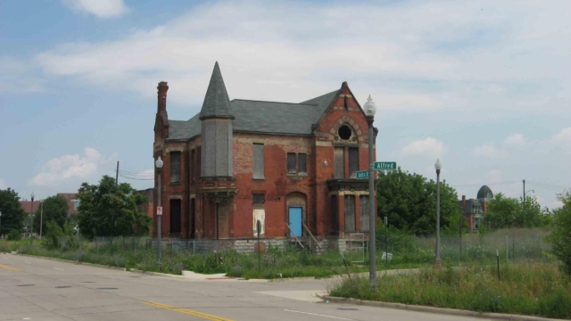 Abandoned Mansion - John R and Alfred Streets - Detroit